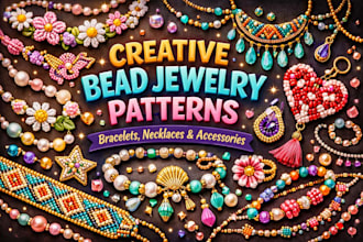 design creative bead jewelry pattern for bracelet, necklace and accessories