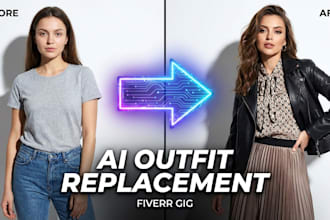 do ai outfit replacement, custom outfit swapping for shopify