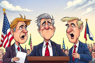 do a political cartoon for political cartoon