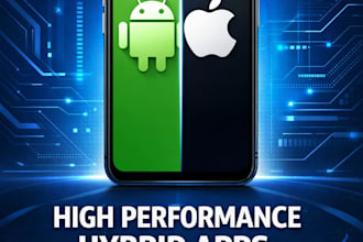 develop a professional hybrid android and ios app using web lang