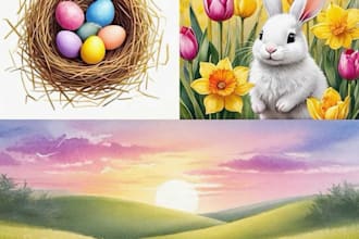 create easter digital art for your social media and business