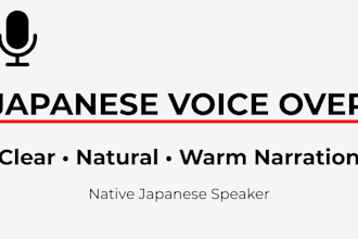 provide japanese voice over with expressive and clear narration