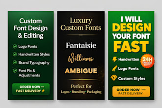 design custom font, typography, typeface for you in ttf, otf and wof