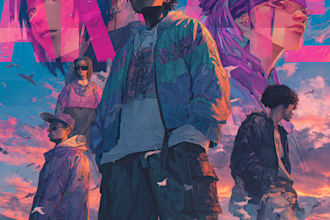 draw anime style album cover design