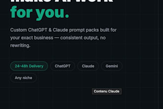 create a custom prompt pack to automate your business content and workflows