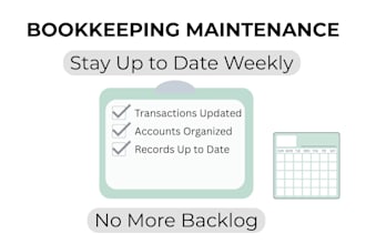 maintain your quickbooks bookkeeping weekly so nothing piles up