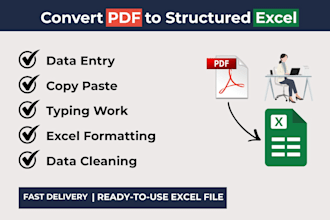 convert PDF files into structured, editable excel