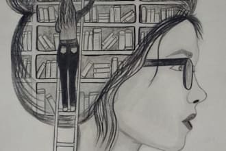 draw a beautiful handmade pencil sketch or any custom art
