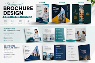 create a modern tri fold brochure for school, business