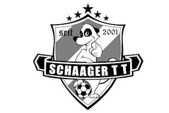design schaager club logo in a cool funny way