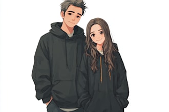 draw a anime character, couple, oc