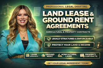 draft land lease ground rent agricultural lease land agreement property document