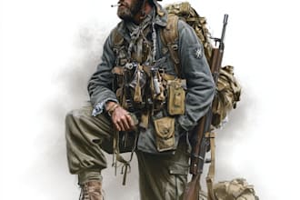 do military character design or military themed illustration