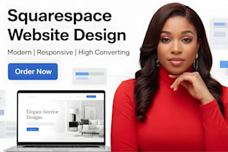 design or redesign your squarespace website modern, responsive high converting