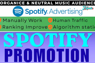 do professional spotify music promotion and increase your spotify music audienc