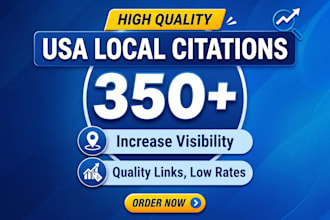 do 350 USA local citations and directory submission for local SEO
