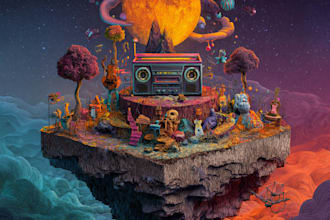 design a unique album cover and cd cover art for spotify and music platforms