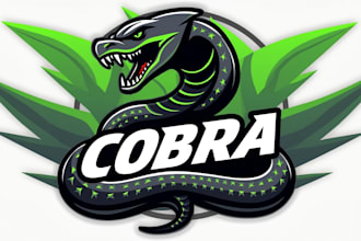 create beautiful snack cobra logo in my style