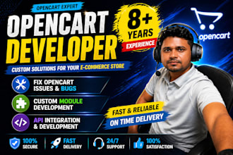 fix opencart issues and develop custom module with API integration