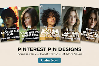 design pinterest pins for hair and beauty blogs