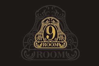 design classic symbolic logo with lounge and nightclub