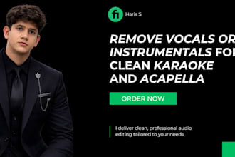 remove vocals or instrumentals for clean karaoke and acapella