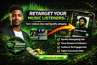 do retargeting ads for spotify music promotion for spotify stream and fan growth