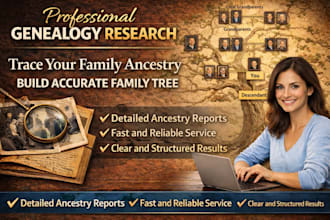 research your ancestry and create a detailed family tree with accurate genealogy