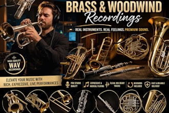 record professional flugelhorn, trumpet, trombone, clarinet, piccolo, frenchhorn