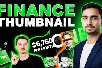 design eye catching finance youtube thumbnails