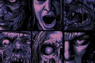 do drawing for tshirt detaild, horror, creepy illustration
