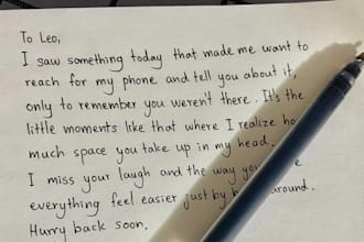 handwrite a beautiful aesthetic love letter