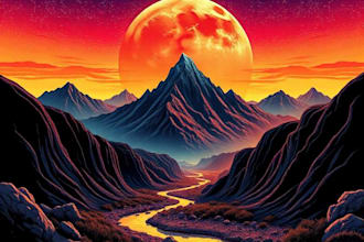 draw album cover art, song cover art in unique style