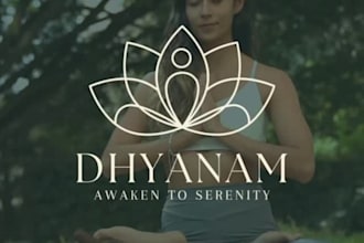 design custom lotus logo for yoga, meditation, and holistic brands