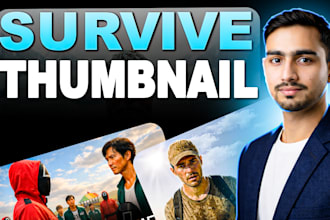 design high CTR survival challenge youtube thumbnails