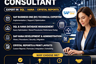 design sap b1 crystal reports with hana or sql integration