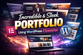 create minimal and sleek portfolio using wordpress elementor