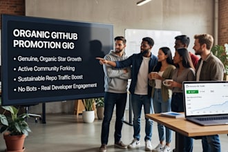 do organic github promotion to gain star fork repo traffic organic github pro