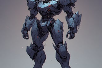 draw amazing character mecha robot illustration