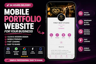 create a clean portfolio website for your business
