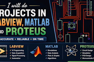 do projects in labview , matlab and proteus