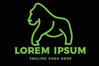 do powerful mountain gorilla logo for your brand