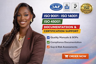 iso 14001 iso 9001 iso 45001 certification complianc documentation iso 27001 gmp
