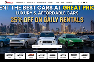 create a wordpress car rental website or car dealership website