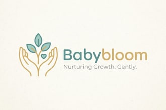 design a cute and adorable baby logo for your brand