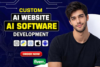 full stack development website chatbot software with ai ml