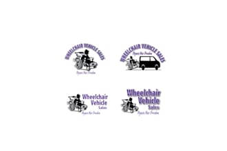 design mascot wheelchair vehicle sales logo