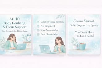 be your adhd body double and accountability partner