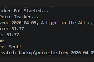 build a python price tracker bot for amazon, daraz or any website