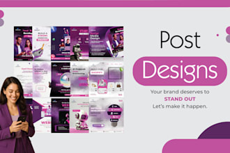 design modern social media poster for business, instagram and ads